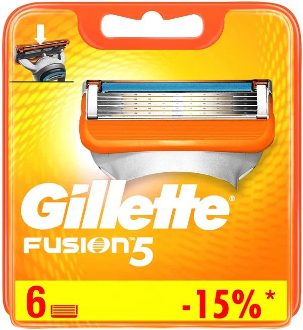 Сменные кассеты для бритья Gillette Fusion5, 6 шт