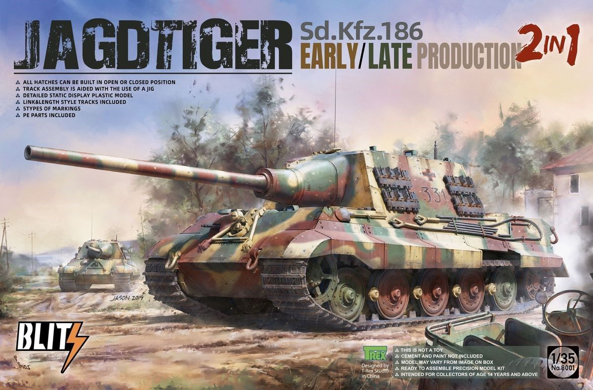 ТА8001 1/35 Истребитель танков Sd.Kfz.186 Jagdtiger early/late production 2 in 1