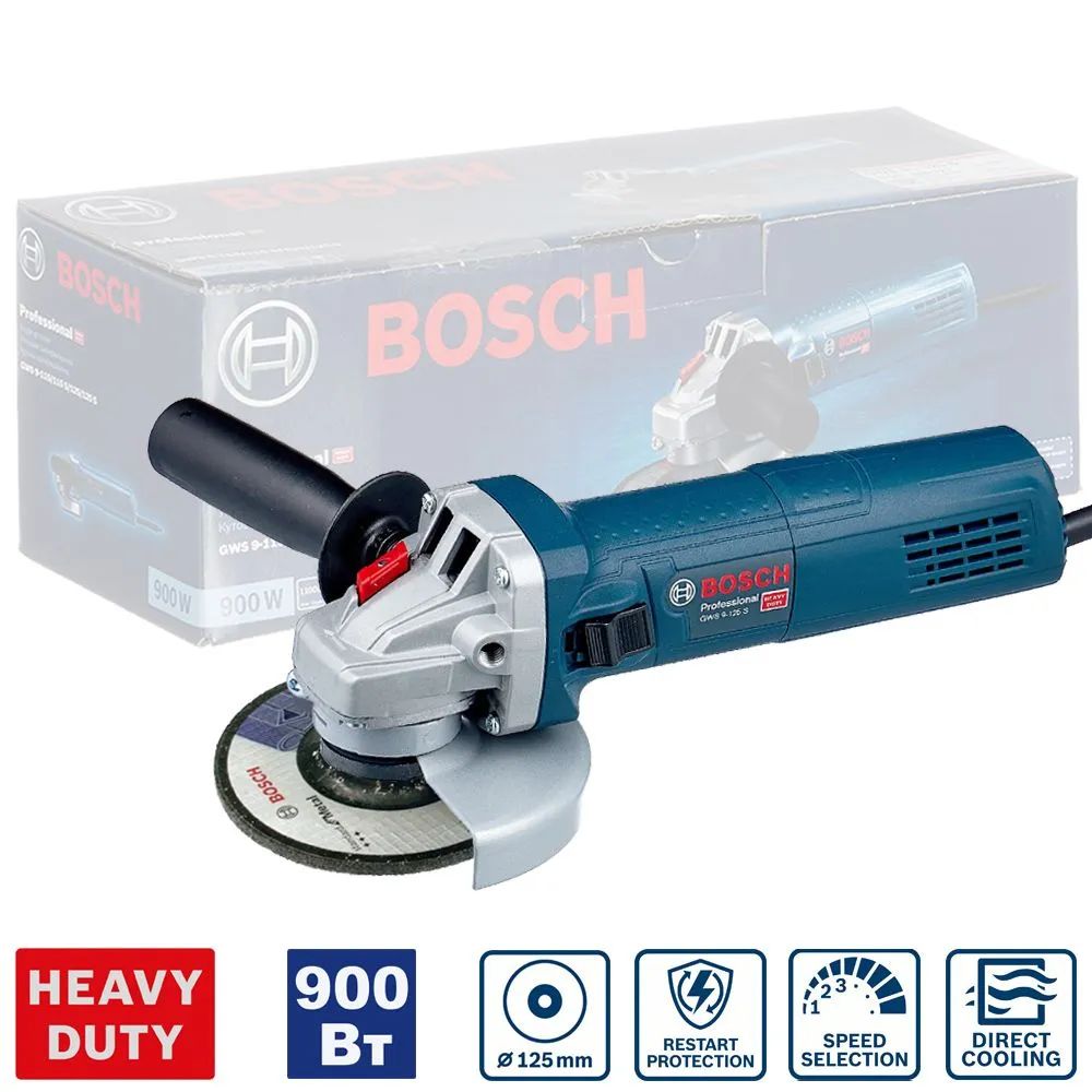 Угловая шлифмашина Bosch GWS 9-125 S с диском (0615990N3G)