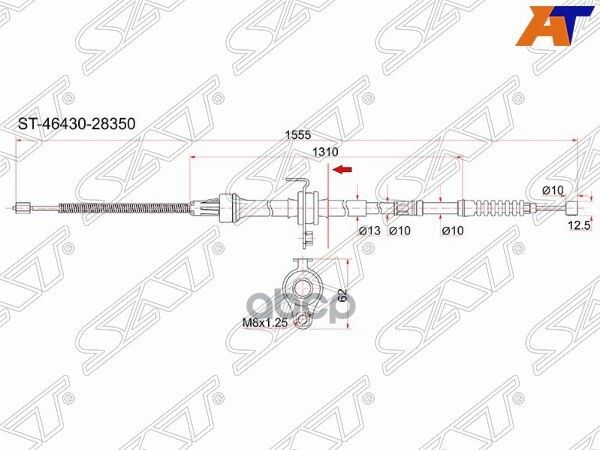 ТросРучникаTyTownaceNoah2WdCr4#/Sr4#98-,-LhSatарт.ST-46430-28350