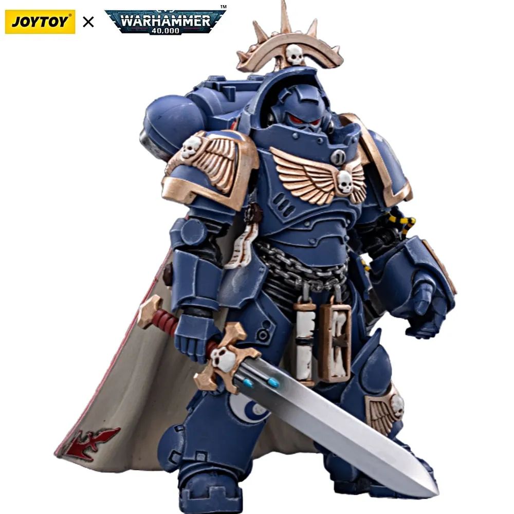 ПодвижнаяфигуркаWarhammer40000JOYTOY1/18UltramarinesPrimarisCaptaininGravisArmourBrotherCaptainVoltian