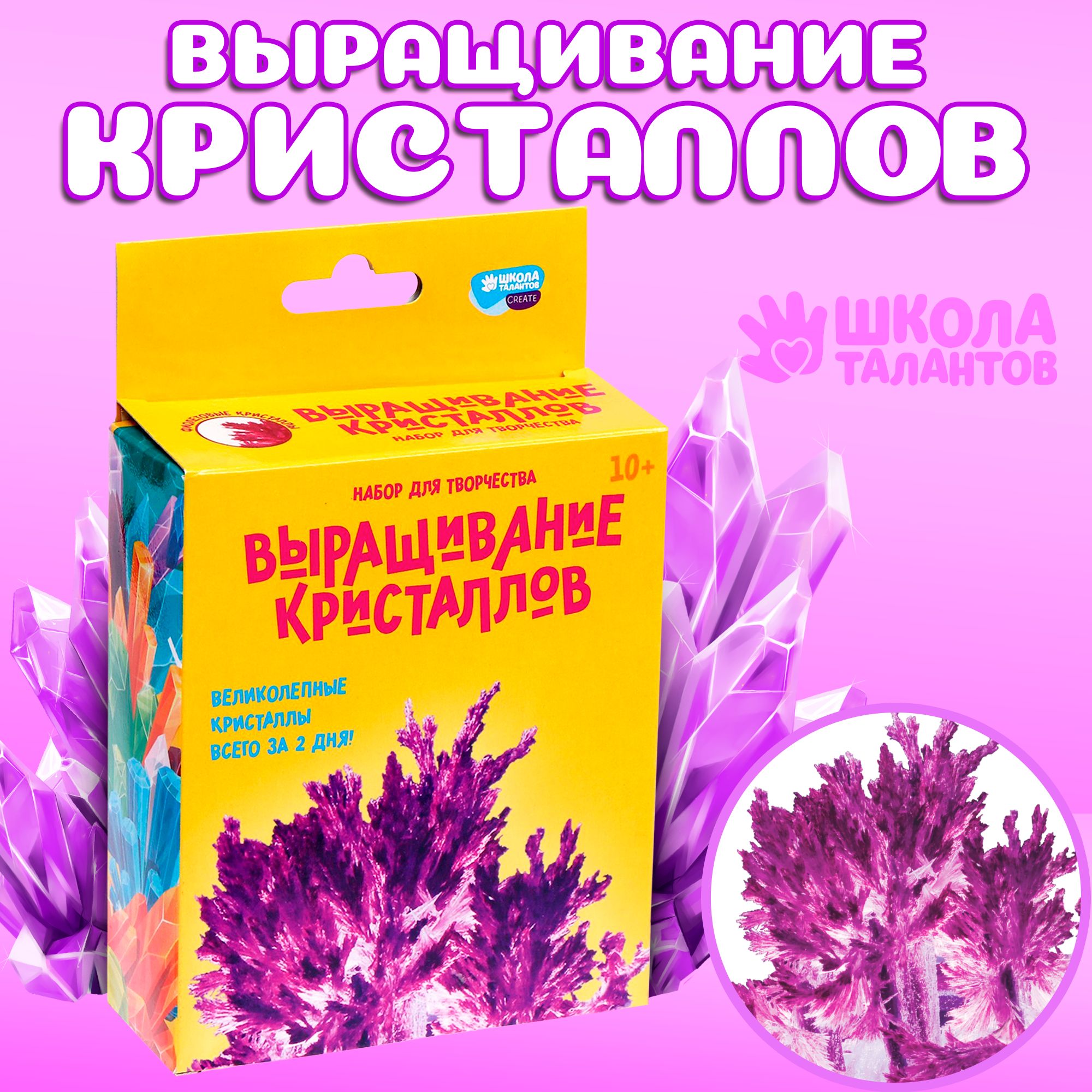 Набор опытов , Школа Талантов , "Лучистый кристалл" , кристаллы для выращивания