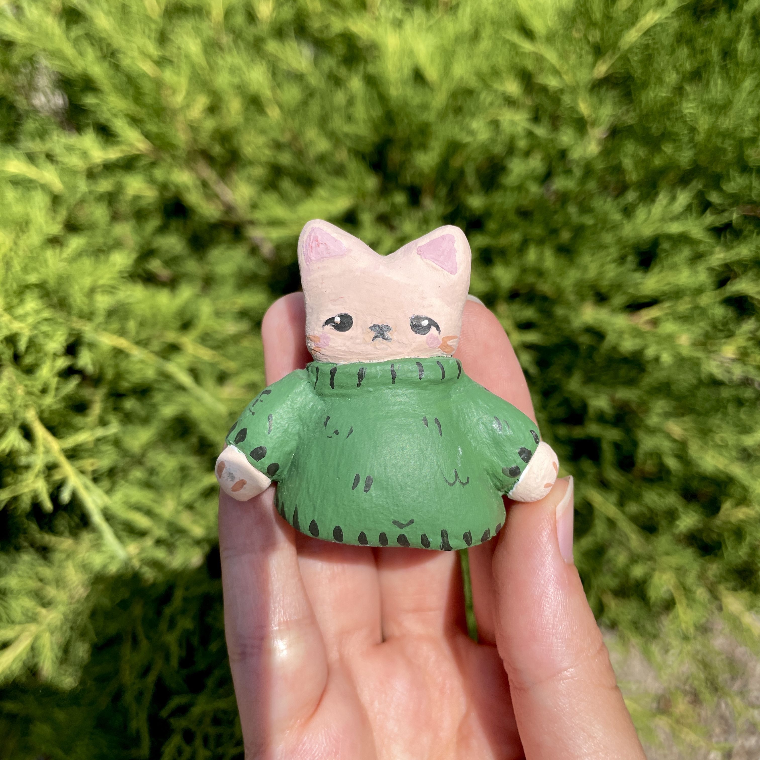 Котик из глины