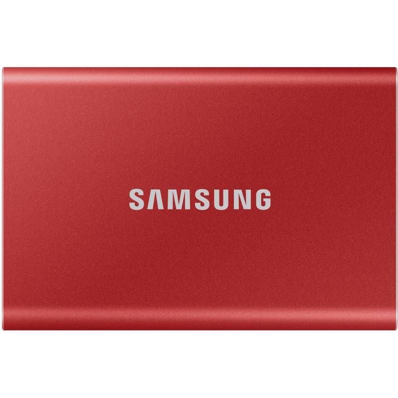 Портативный SSD Samsung T7, 1Tb, Metallic Red (MU-PC1T0R/WW)