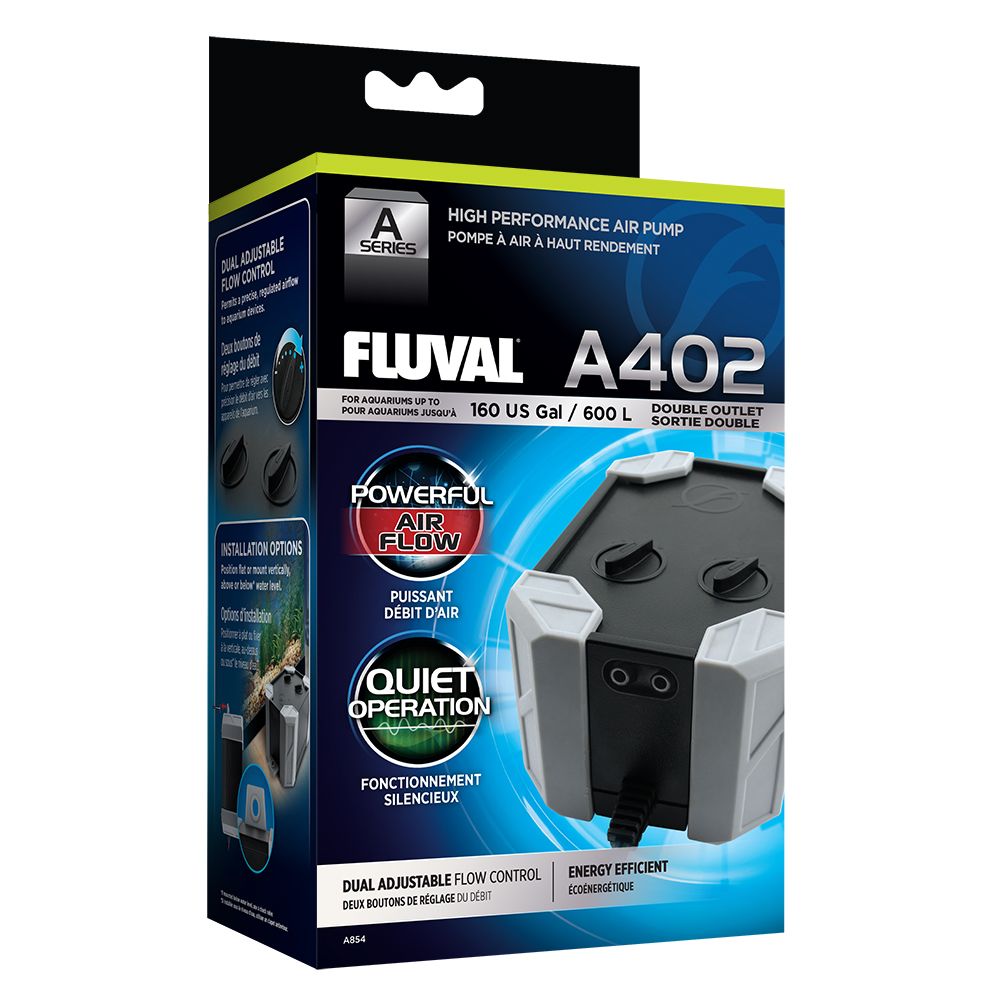 Компрессор для аквариумов FLUVAL AIr 402 двухканальный до 600 л