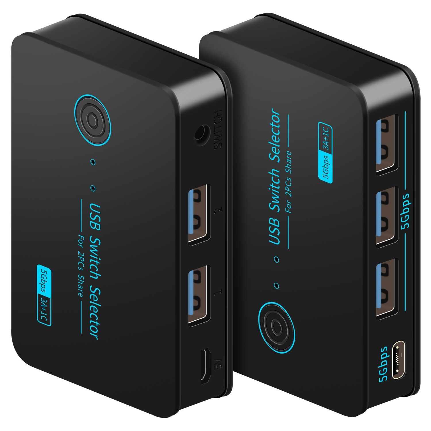 Переключательна2устройствах4USB3.0,switch-свитчерKVM-5Gbps