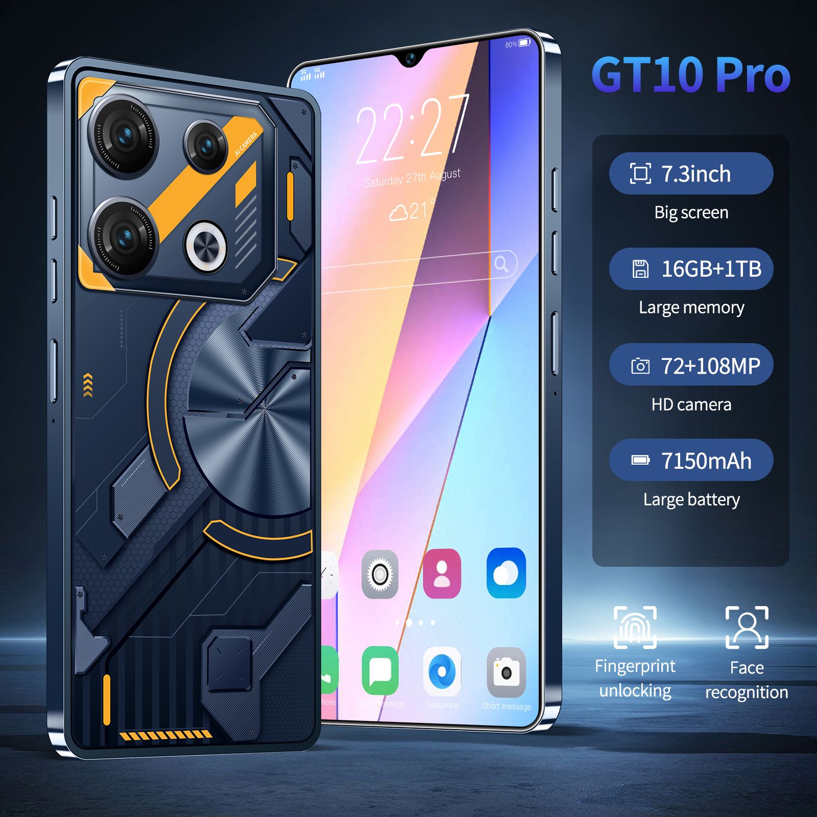 СмартфонAlisymСмартфонGT10Pro16ГБ/1ТБ,черныйEU16/1ТБ,черный