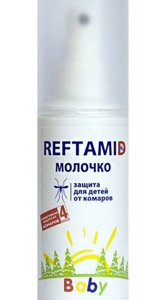 Репеллент Молочко детское REFTAMID Baby от комаров для детей, 100 мл