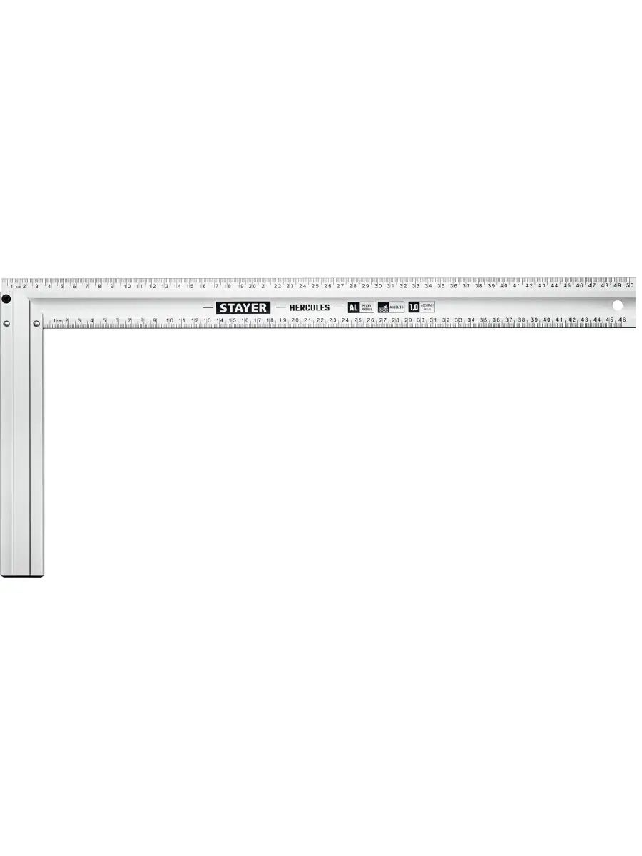 STAYER HERCULES 500 мм жесткий столярный угольник с усиленным алюминиевым полотном (3432-50)