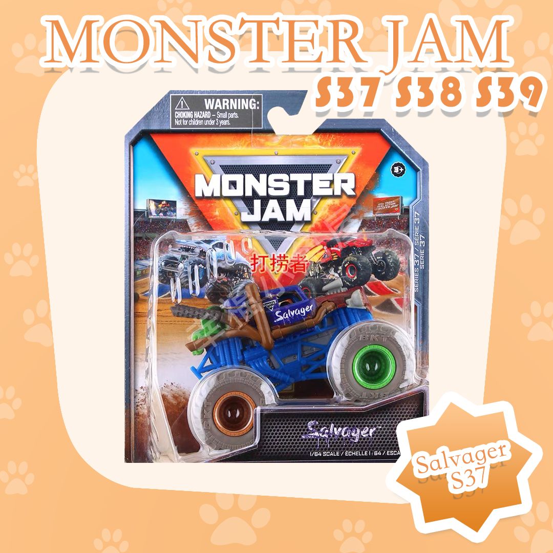 МашинкаSpinMasterMonsterJamМонстрТракМультяшныйAвтомобиль,2024новаямодельS37S38S39,подарок