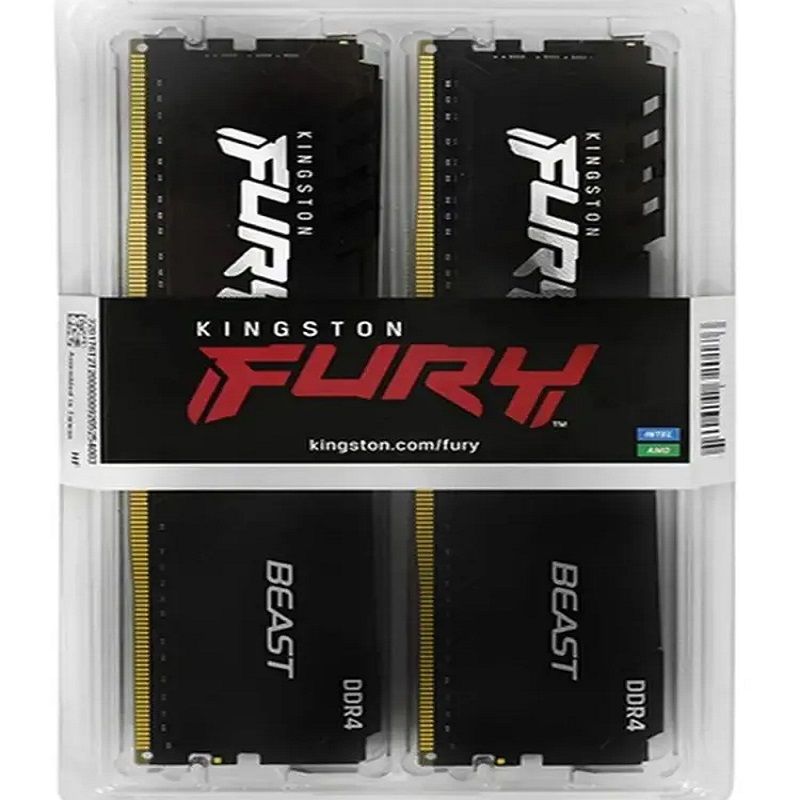 Kingston Fury Оперативная память Beast Black DDR4 3600 МГц 2x8 ГБ (KF436C18BBK2/16)