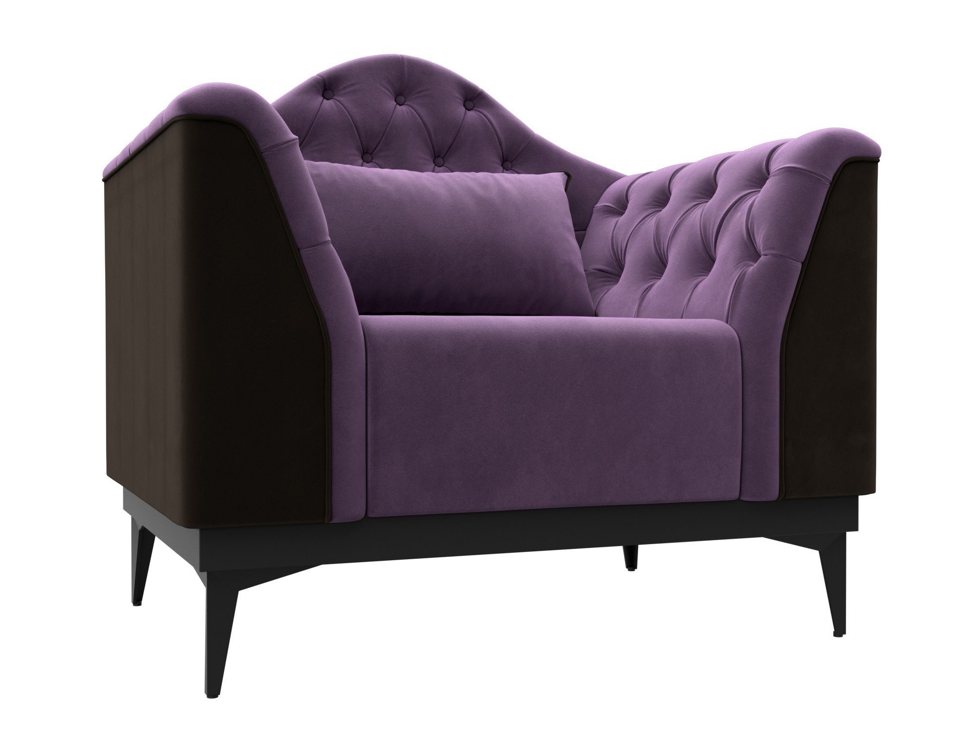 Кресло Флорида, микровельвет, механизм нераскладной, Сиреневый, 100x85x99см. Хит Диванов