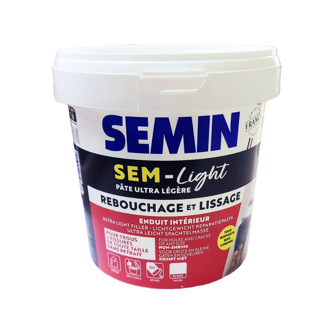 Шпатлёвка Semin Sem-Light, сверхлёгкая заполняющая 1л.