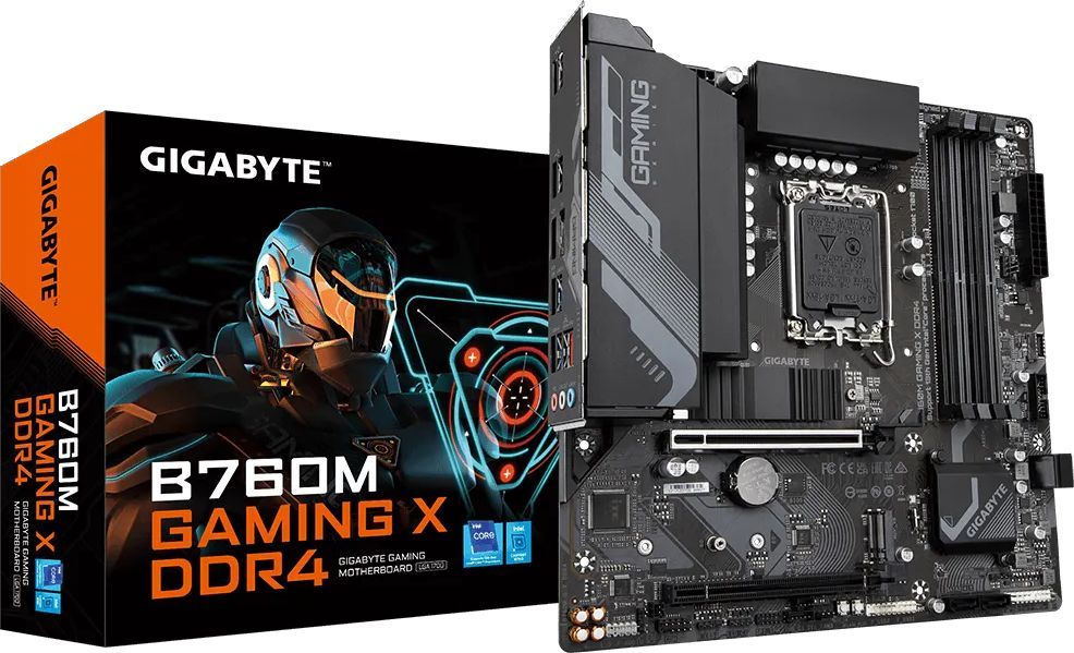 МатеринскаяплатаGigabyteB760MGAMINGXDDR4,Soc-1700,IntelB760,mATX