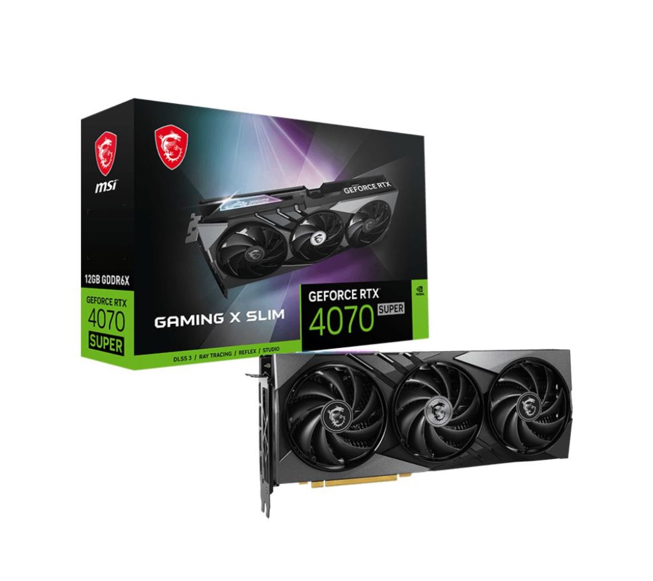 MSIВидеокартаGeForceRTX4070SUPER12ГБ(RTX4070SUPER12GGAMINGXSLIM)