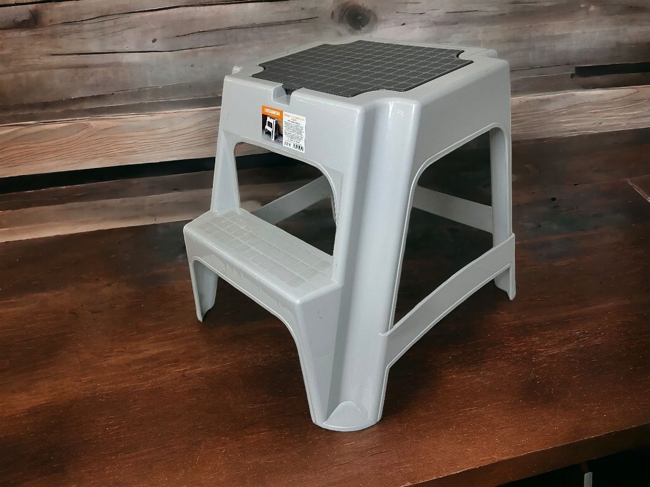 Табурет-стремянка универсальная с отделением для мелочей, серый