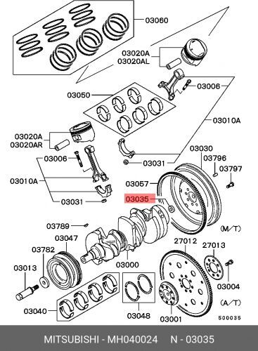 Подшипник генератора MITSUBISHI