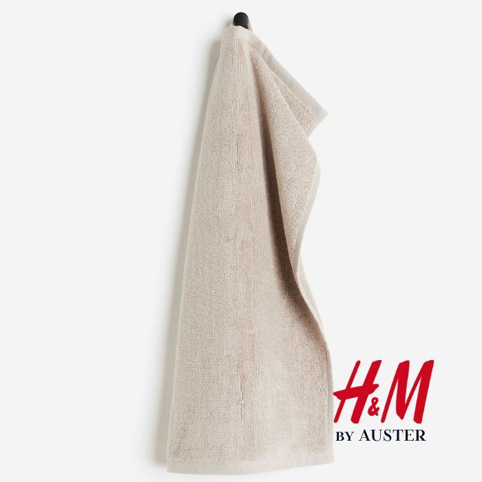 H&M Полотенце для лица, рук, Хлопок, 30x50 см, светло-бежевый, 1 шт.