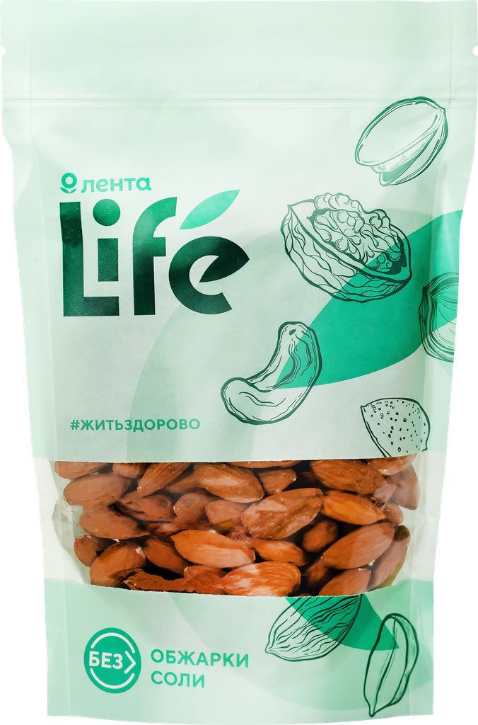 Миндаль ЛЕНТА LIFE натуральный, 200г