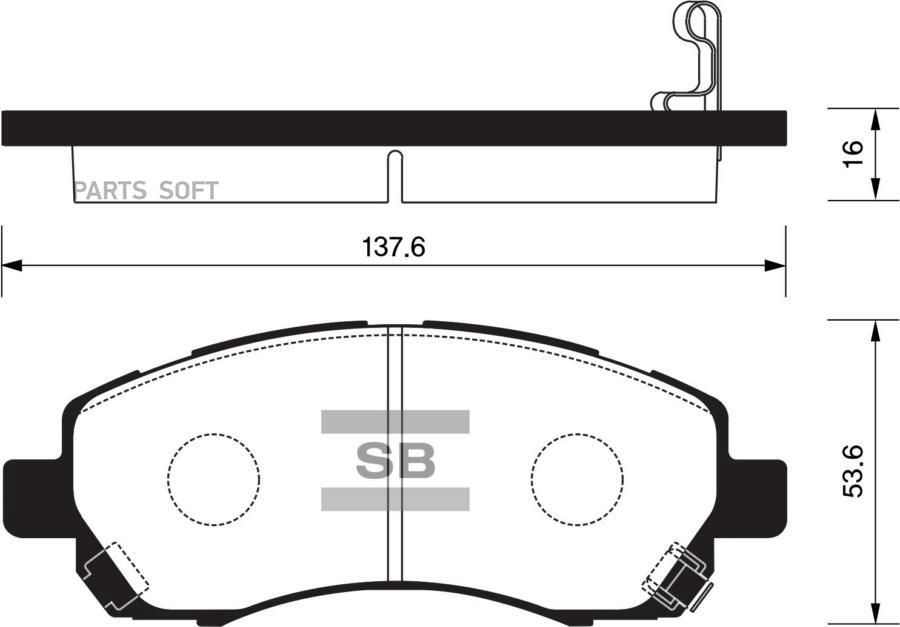 Колодки тормозные дисковые передние Sangsin SP1228