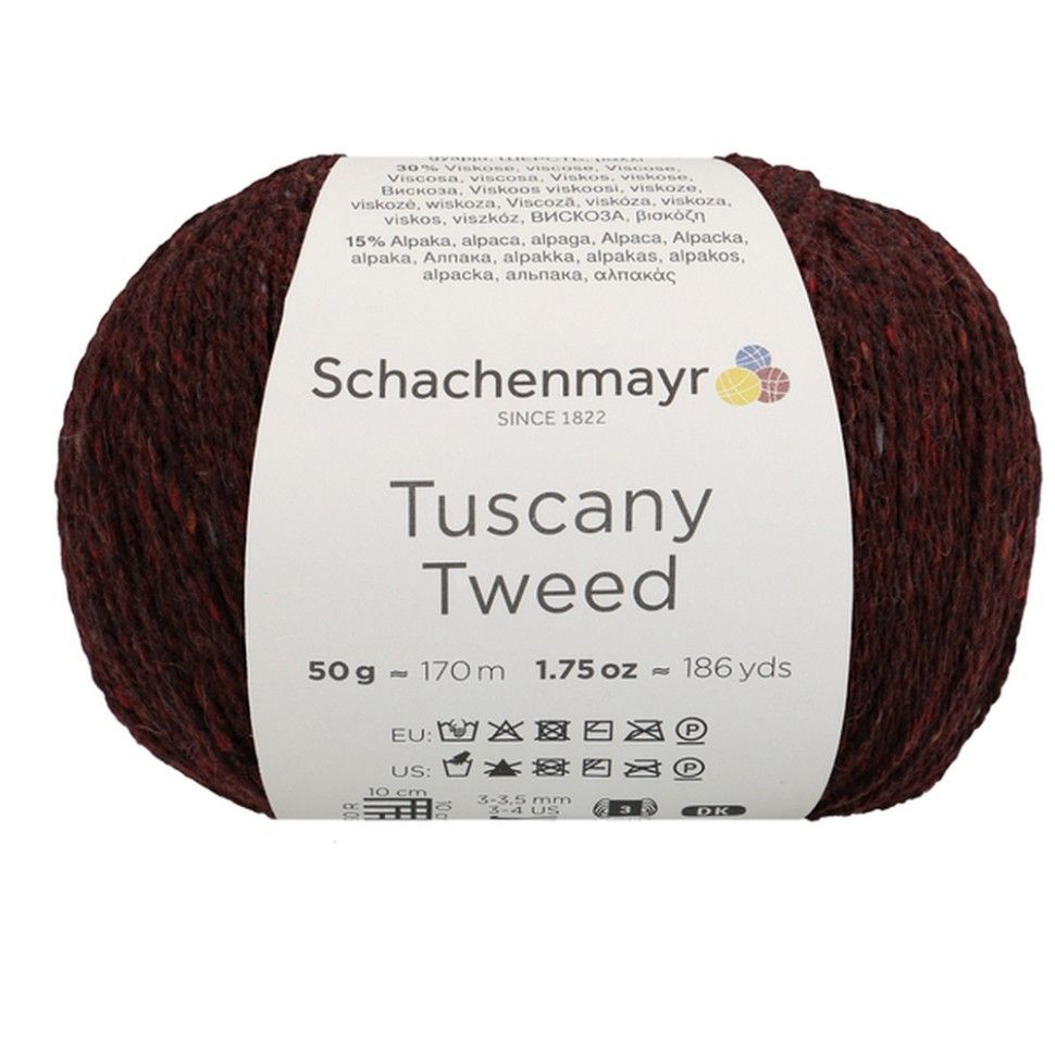 TuscanyTweed/ТасканиТвид/пряжаSchachenmayr,50г/170м,9807002(00033,granat(гранат),красный)