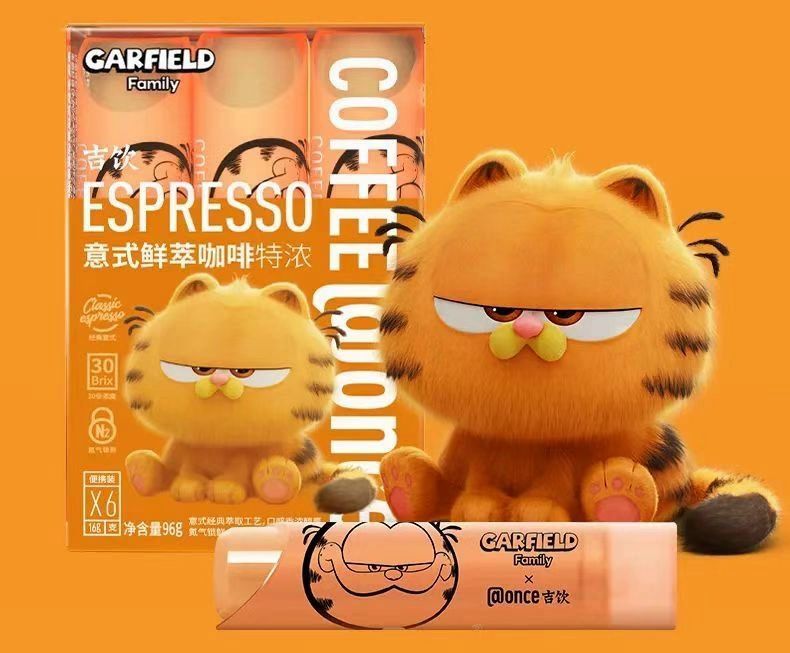 Кофе Нитро Once Coffee Espresso GARFIELD 6 стиков в упаковке