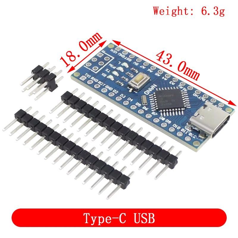 Мини/Type-C/MicroUSBNano3.0СзагрузчикомсовместимыйNanoконтроллердляarduinoCH340USBдрайвер16MhzATMEGA328P