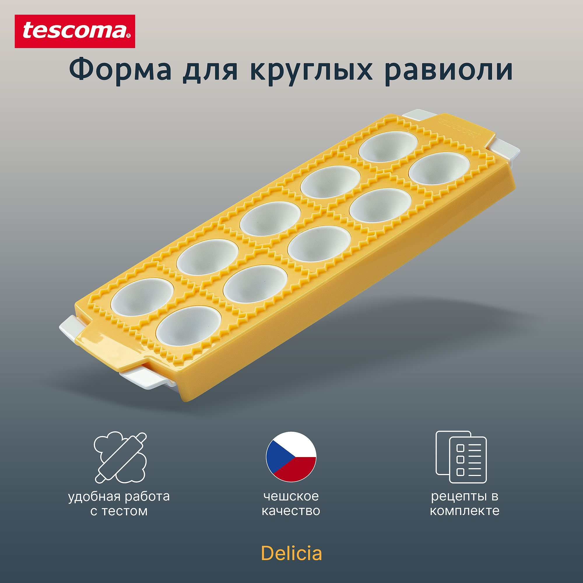 Форма для круглых равиоли 10 шт Tescoma DELICIA