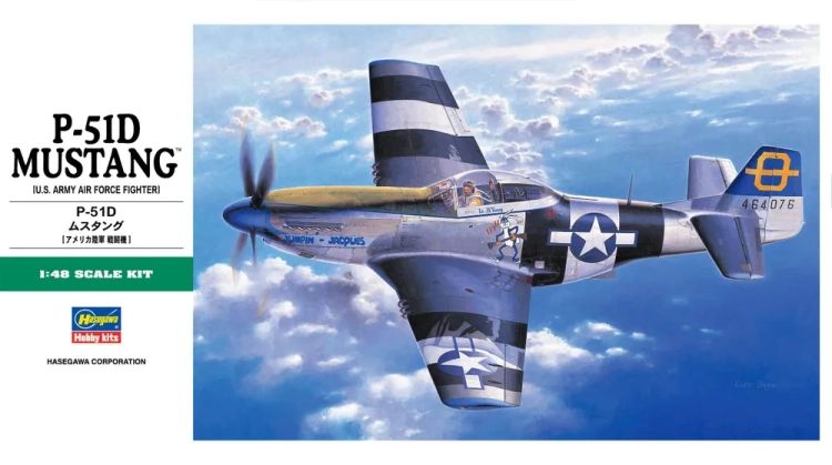 Сборная модель истребителя ВВС США P-51D MUSTANG (1/72) 01455 Hasegawa H-D25