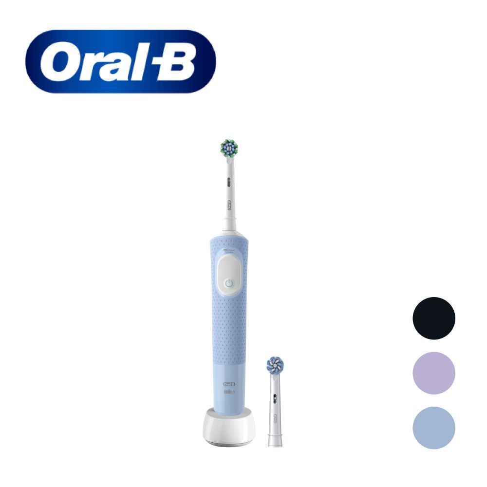 Оригинальная электрическая зубная щётка Oral-B Vitality Pro Голубая с одной дополнительной сменной насадкой Sensitive Clean, 1 шт