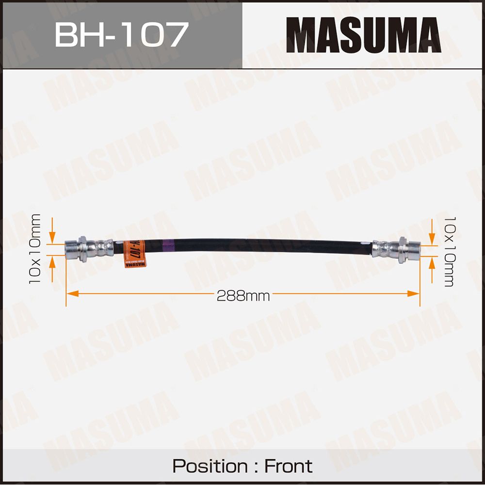 Шланг тормозной Toyota Land Cruiser Prado 96-02 передний MASUMA MASUMA BH-107