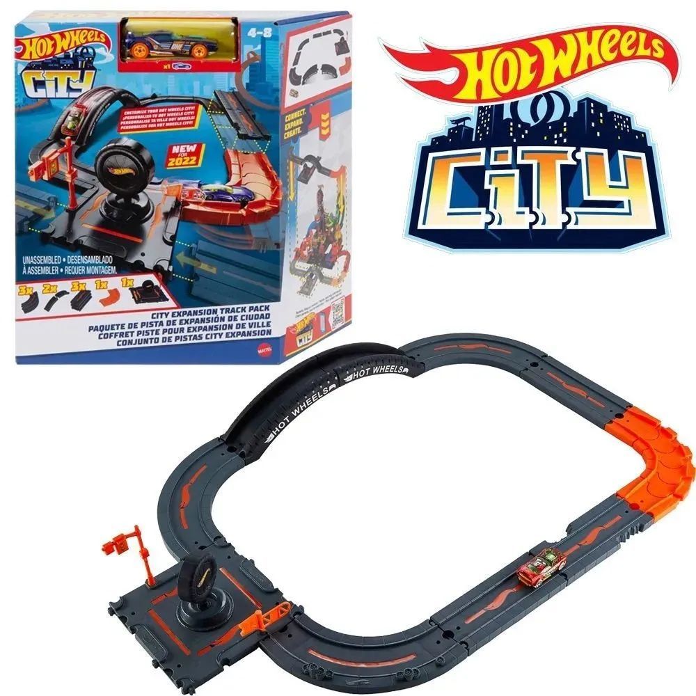 Hot Wheels Игровой трек Сити Городские трассы,Трек, HDN95