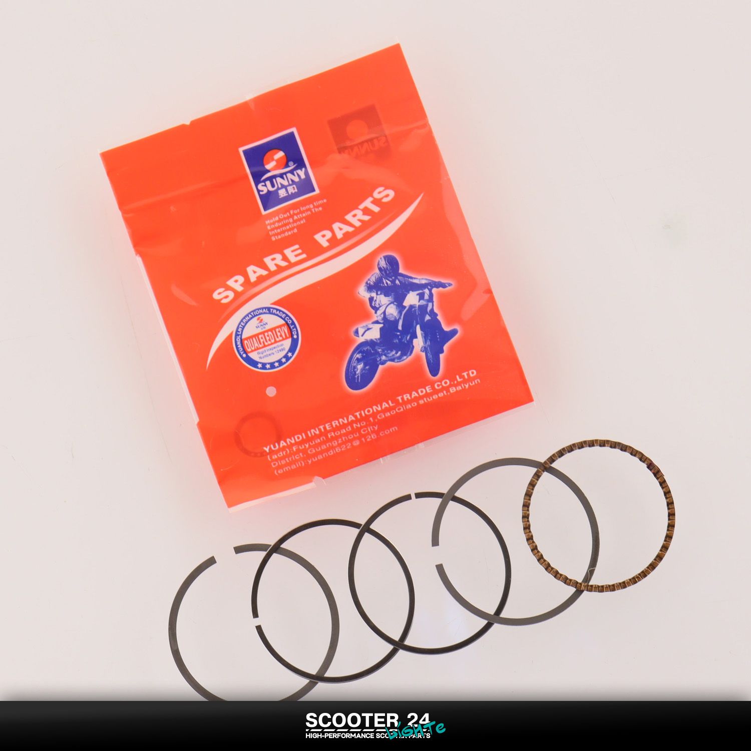 Кольца 139FMB на мопед Alpha / Delta (Альфа / Дельта / Орион Омакс) 139FMB 50 кубов 1 /00 ( 40 /00) "SUNY" 4 ремонт