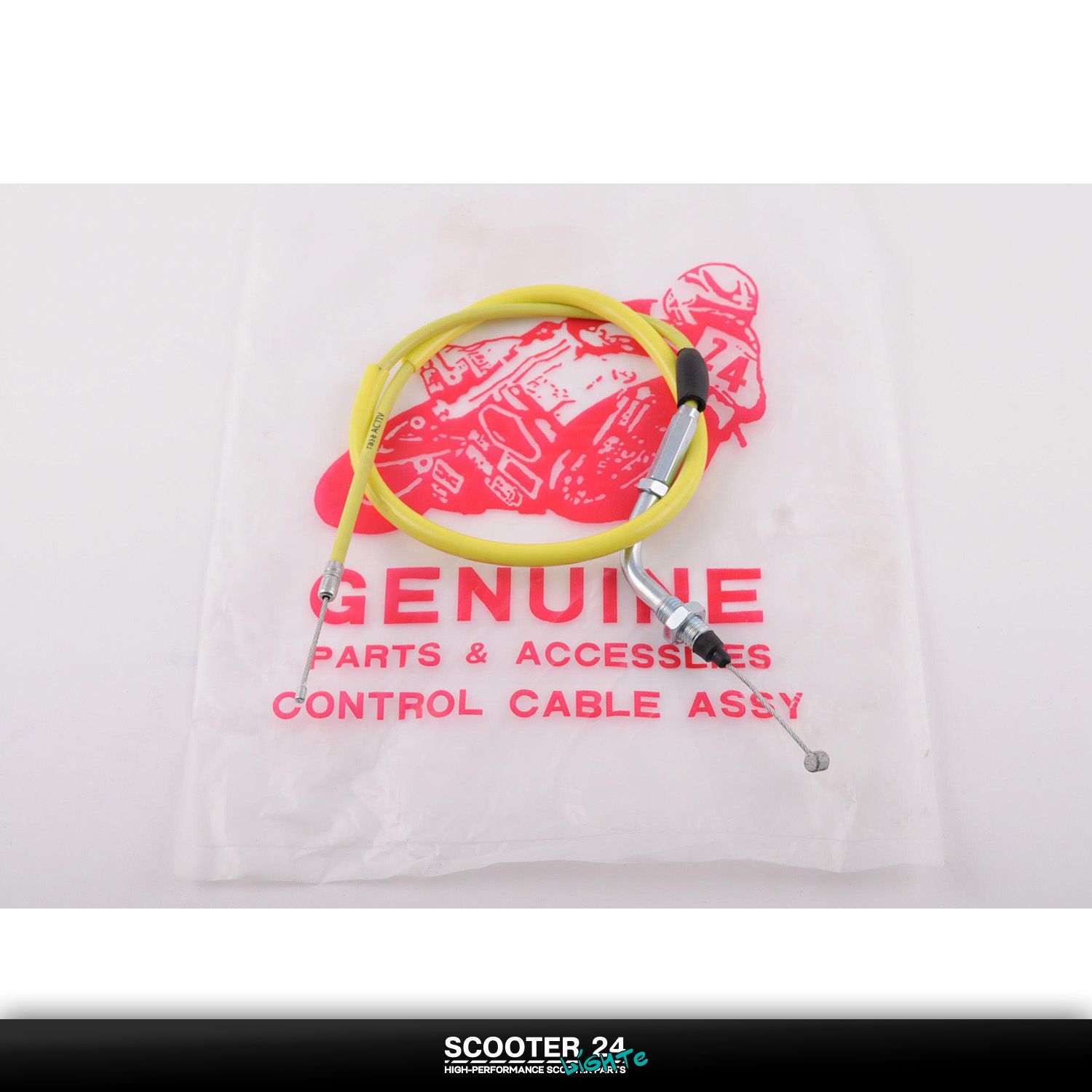 Трос газа на мопед Active /Wave (Вейв / Актив) 139FMB L-580mm длина 780 мм / желтый