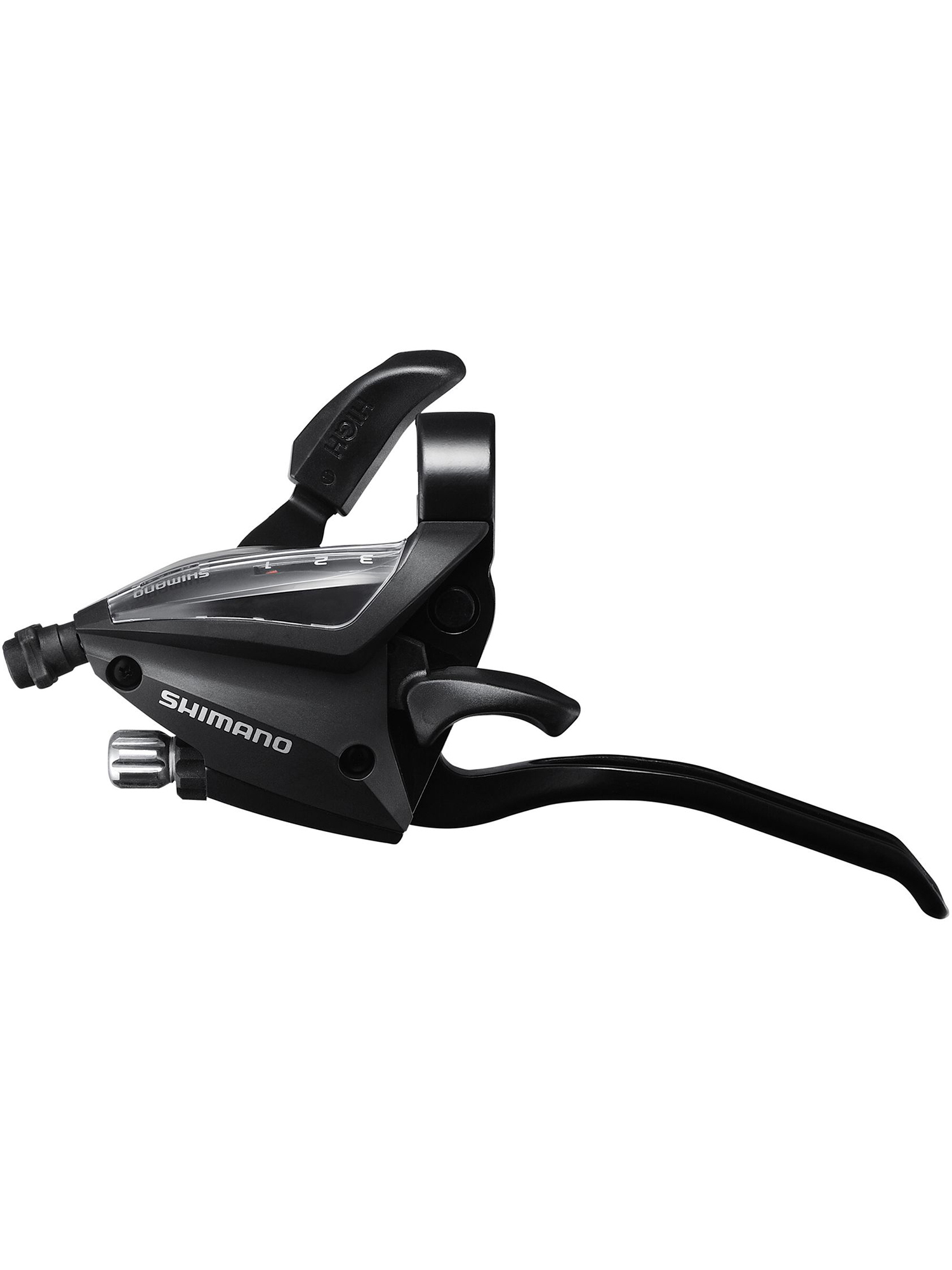 Shimano Шифтер ручка тормоза ST-EF500, 3 скорости, под 4 пальца, под левую руку, трос 180 см, черный — Каталог Ozon — фото 2