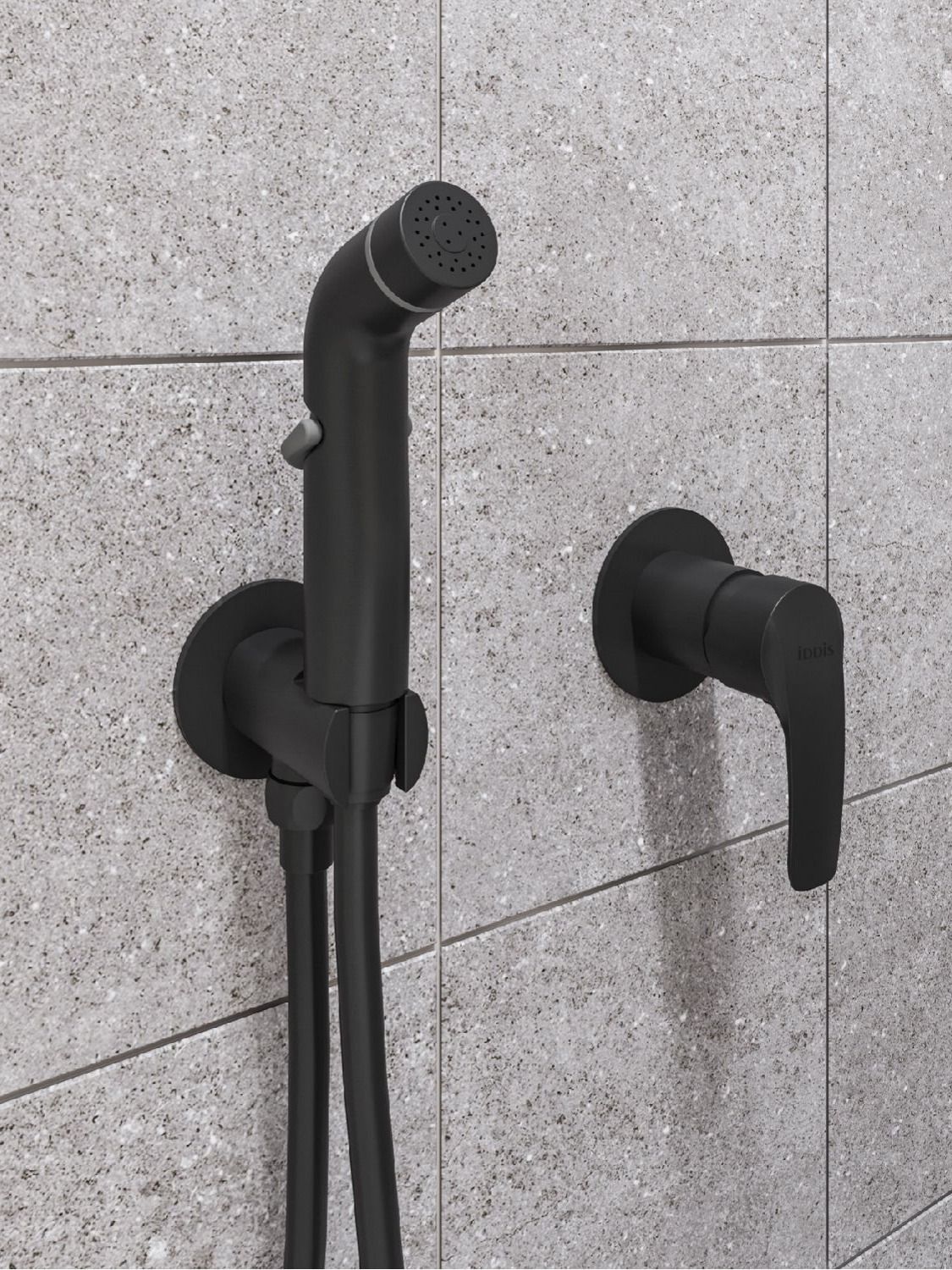 Фото товара на маркетплейсе ozon Гигиенический душ со смесителем, IDDIS, черный матовый, Ray, RAYBLR2i08