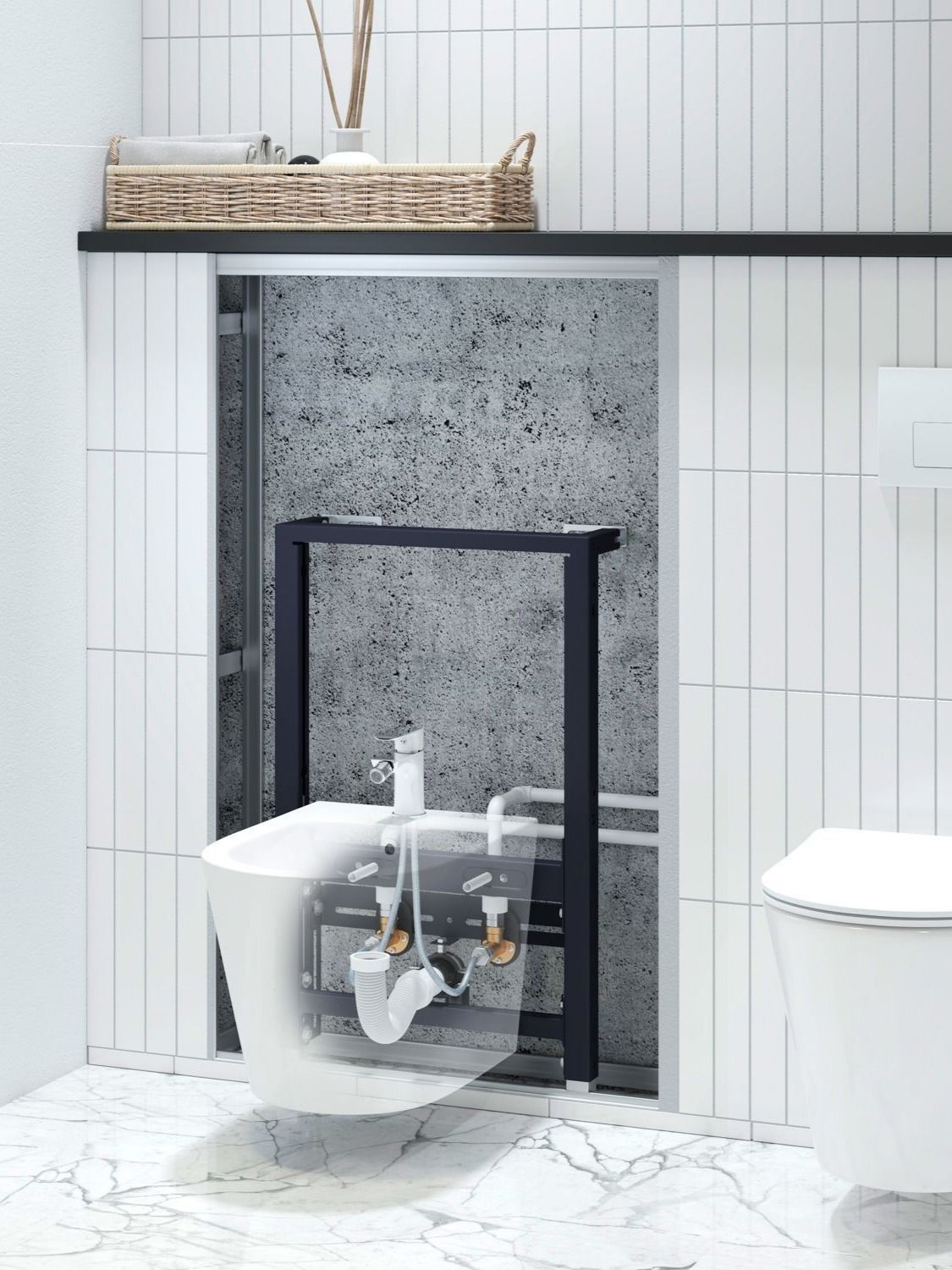 Фото товара на маркетплейсе ozon Инсталляция рамная для подвесного биде IDDIS, универсальная, Profix, PROB000i32