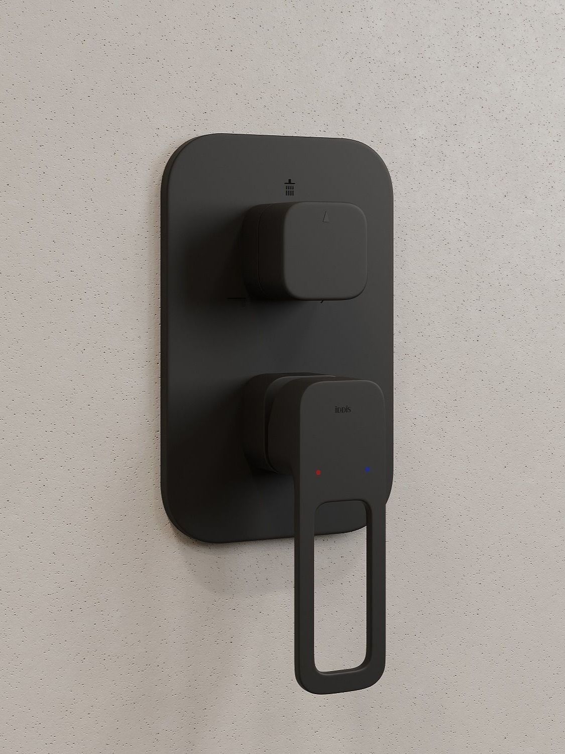 Фото товара на маркетплейсе ozon Встраиваемый смеситель с тремя выходами IDDIS, черный матовый, Slide, SLIBL00i68