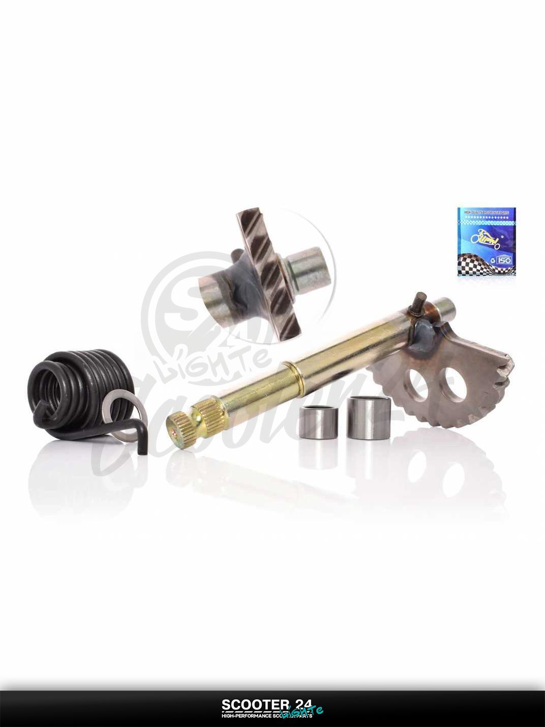 Сектор кикстартера на китайский скутер 157QMJ GY6 150 кубов длина 136 мм + втулка и пружина "LIPAI"