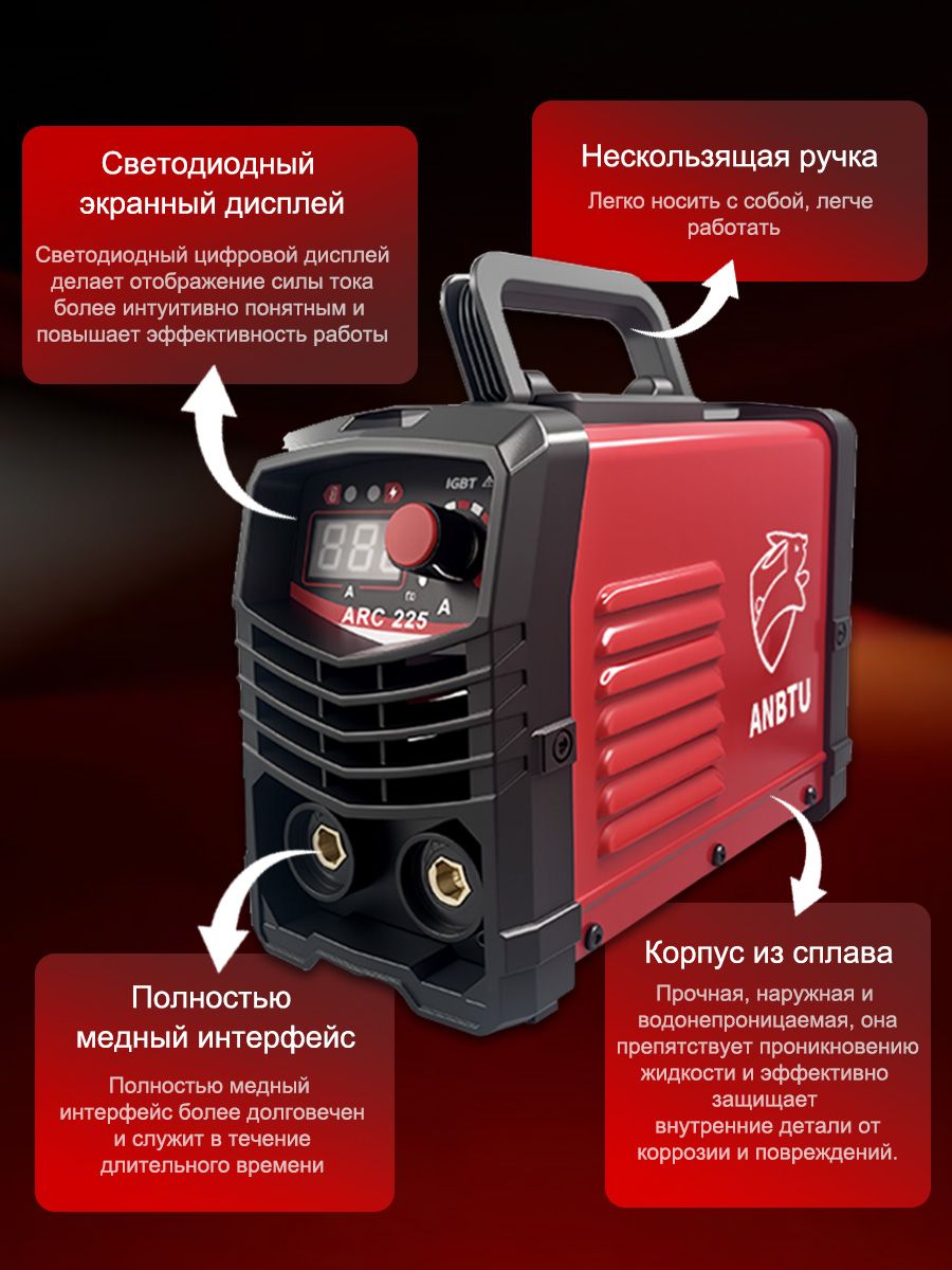 СварочныйполуавтоматбезгазаMIG/MMA-200A/ИнверторныйсварочныйаппаратDNESTR
