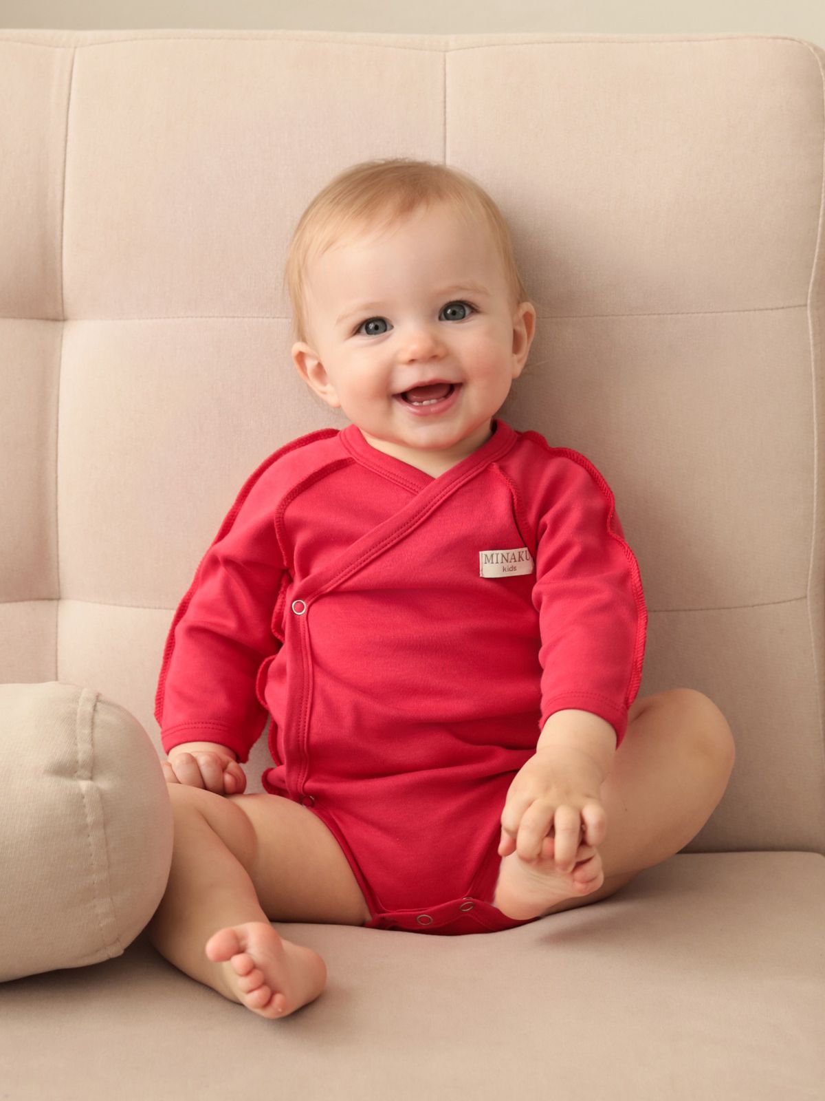 Боди детский MINAKU цвет красный, рост 86-92см