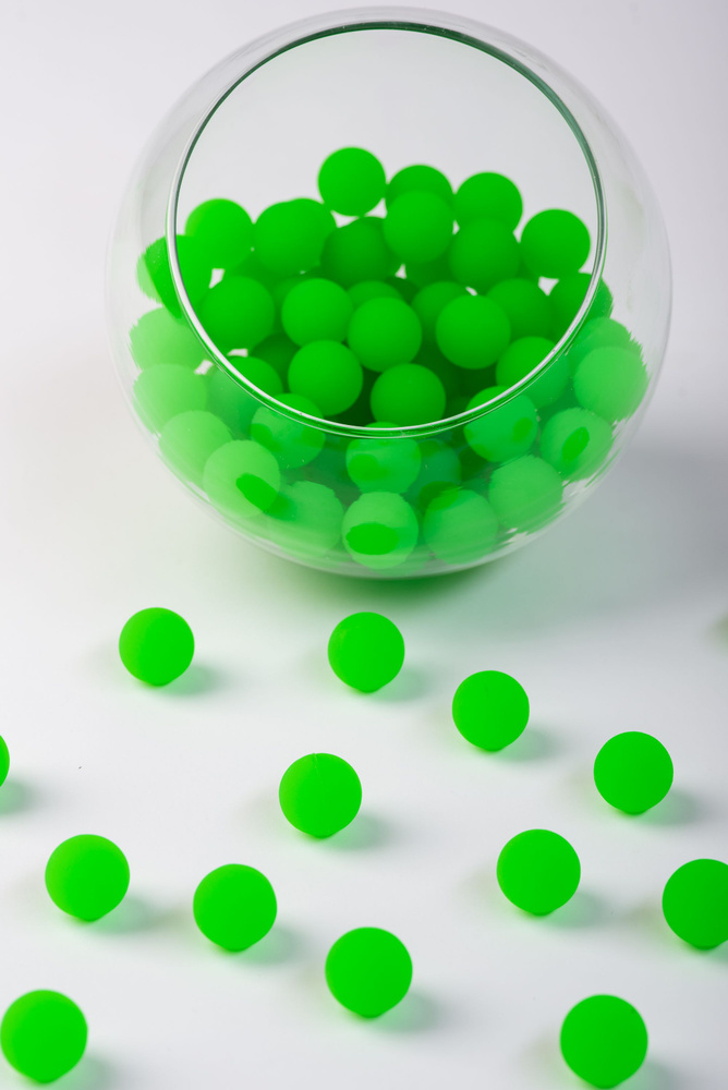 Игрушка-прыгун "Мячи-прыгуны "Неоновый шейк зеленый" 25мм 100 шт.  #1