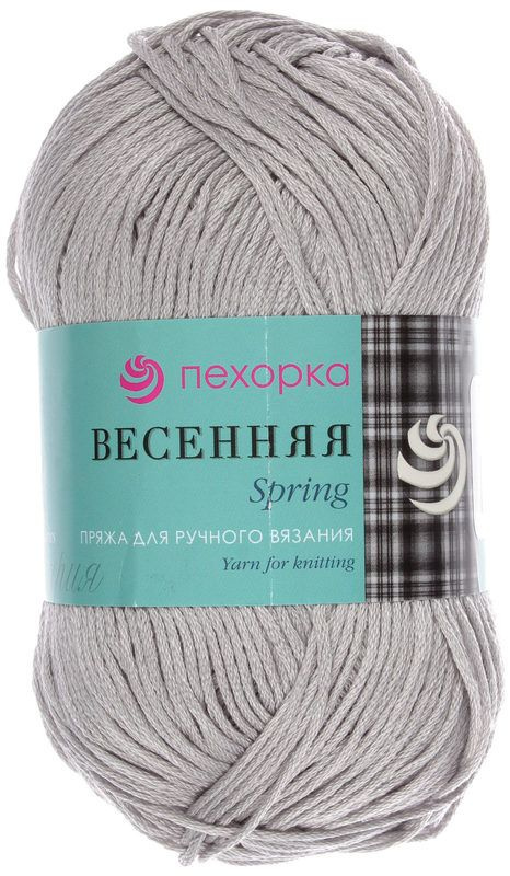 Пряжа Весенняя 100%хлопок мерсериз. 100г/250м 276 перламутр #1