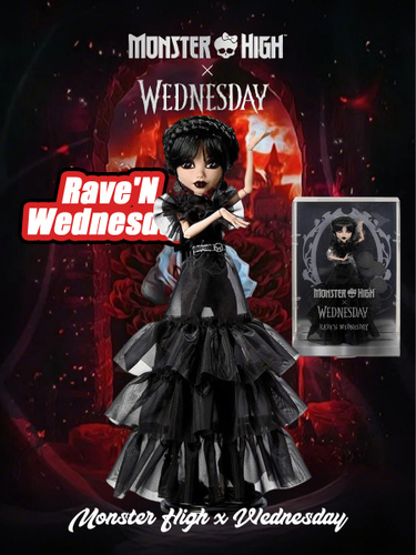 1 отзыв на монстер хай кукла Венсдей - Monster High Rave'N Dance Wednesday HXJ03 от покупателей OZON