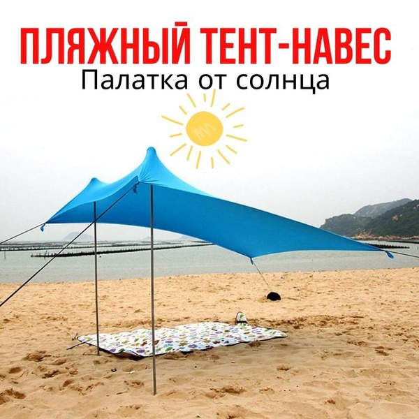 Защитный пляжный тент-навес-палатка от солнца 2х2 м - купить с ...