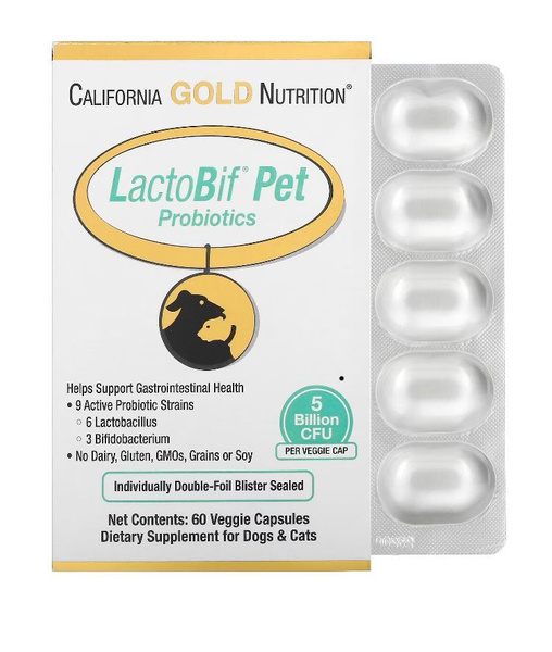 Пробиотики LactoBif Pet, Лактобиф 5 млрд КОЕ ,для животных,California ...