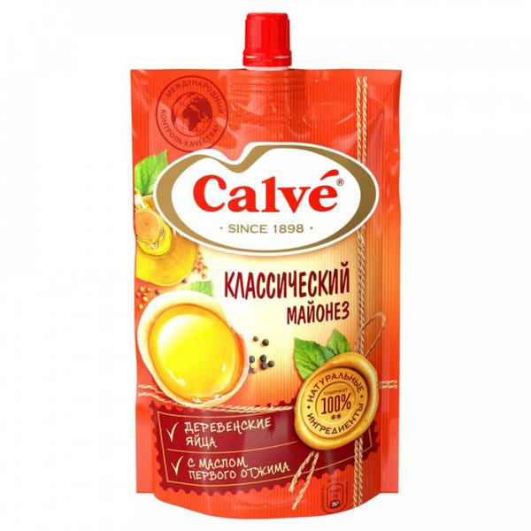 Calve, майонез Классический 50%, 700 г - 4шт - купить с доставкой по ...