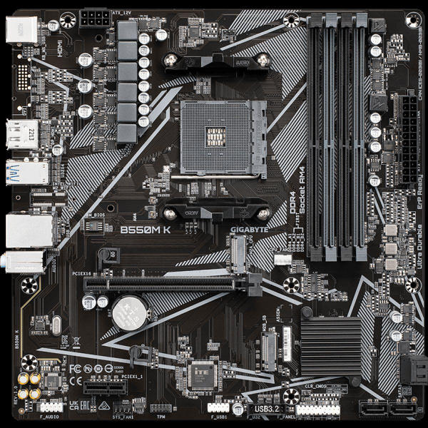 Материнская плата Gigabyte B550M K (AM4, mATX) купить по низкой цене с ...