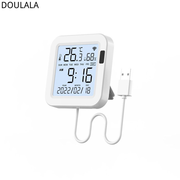 DOULALA Tuya Smart WIFI Бесконтактный Датчик Температуры И Влажности ...