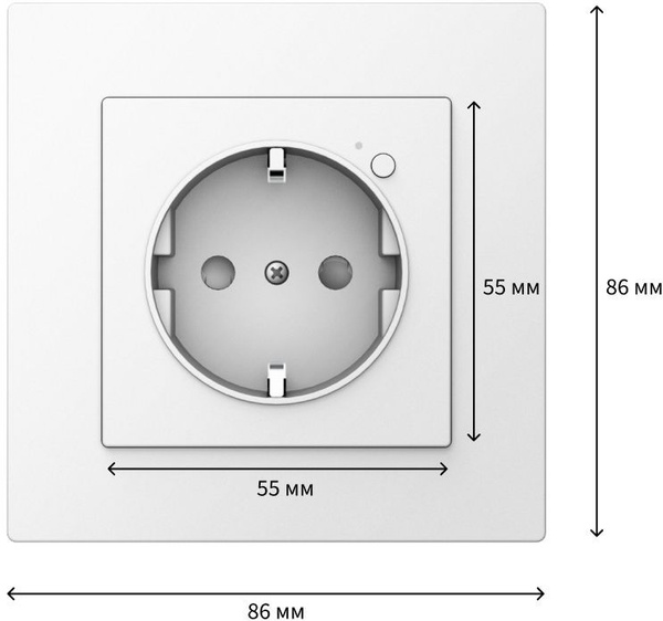 Умная розетка Aqara Wall Outlet H2 EU белый (WP-P01D) - купить по ...